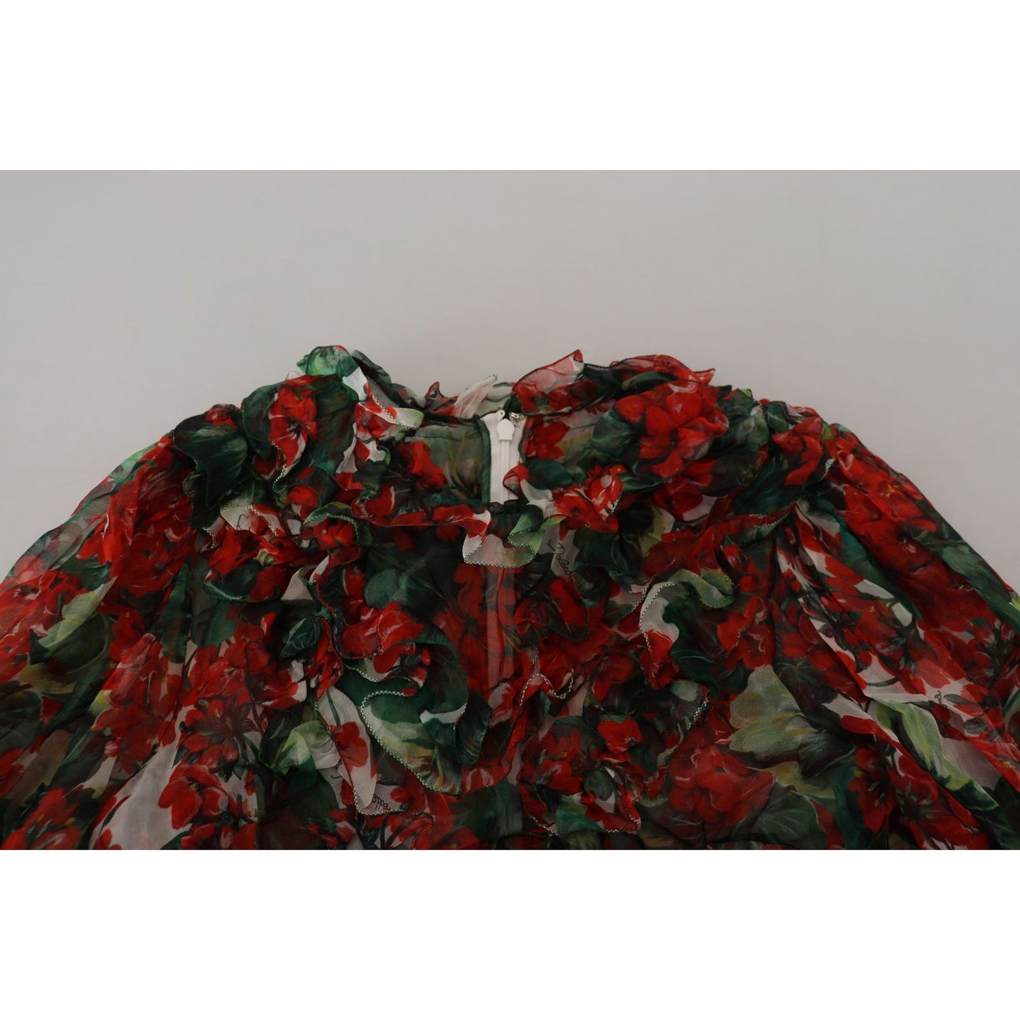 Dolce & Gabbana Multicolor Geranium A-line Knee Length Dress DR28782 - 40