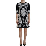 Dolce & Gabbana Black Lace Trim Half Sleeves A-line Dress PAN28794 - 42