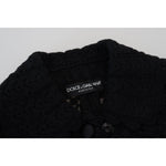 Dolce & Gabbana Black Wool Knitted Button Down Collar Jacket JKT3482 - 40