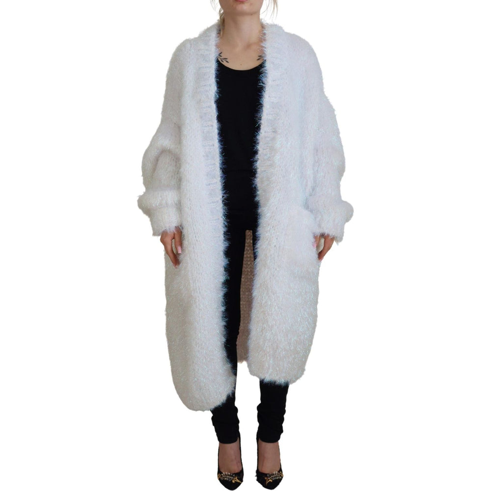 Dolce & Gabbana White Long Sleeves Fringes Cardigan Jacket JKT3497 - 40