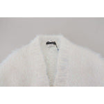 Dolce & Gabbana White Long Sleeves Fringes Cardigan Jacket JKT3497 - 40
