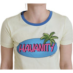 Dolce & Gabbana Yellow Havanity Round Neck Tee Cotton T-shirt DR82988 - 40