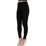 Dolce & Gabbana Black Slim Fit Women Cashmere Pants LOD10009 - 36