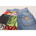 Dolce & Gabbana Blue Jacquard Majolica High Waist Jeans PAN73064 - 36
