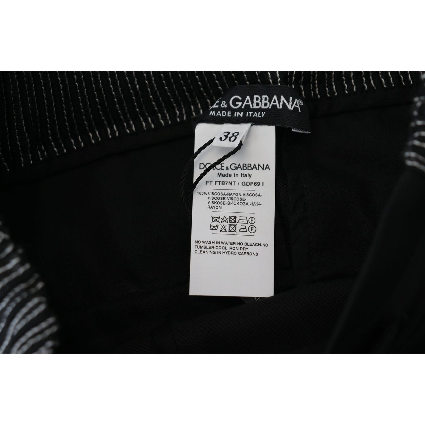 Dolce & Gabbana Black Straight Fit Cotton Pants PAN74204 - 38