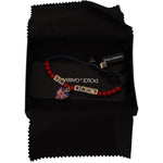 Dolce & Gabbana Red Blue Beaded DG LOVES LONDON Flag Branded Bracelet SMY100974