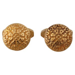 Dolce & Gabbana Gold Plated Brass Round Pin Men Cufflinks SMY100976
