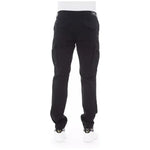 Baldinini Trend Sleek Black Cargo Trousers - Stretch Cotton Blend BA-23126-W32-FBB-184