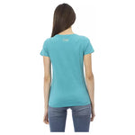 Trussardi Action Light Blue Cotton Women T-Shirt TR-23061-XL