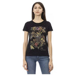 Trussardi Action Black Cotton Women T-Shirt TR-23036-S