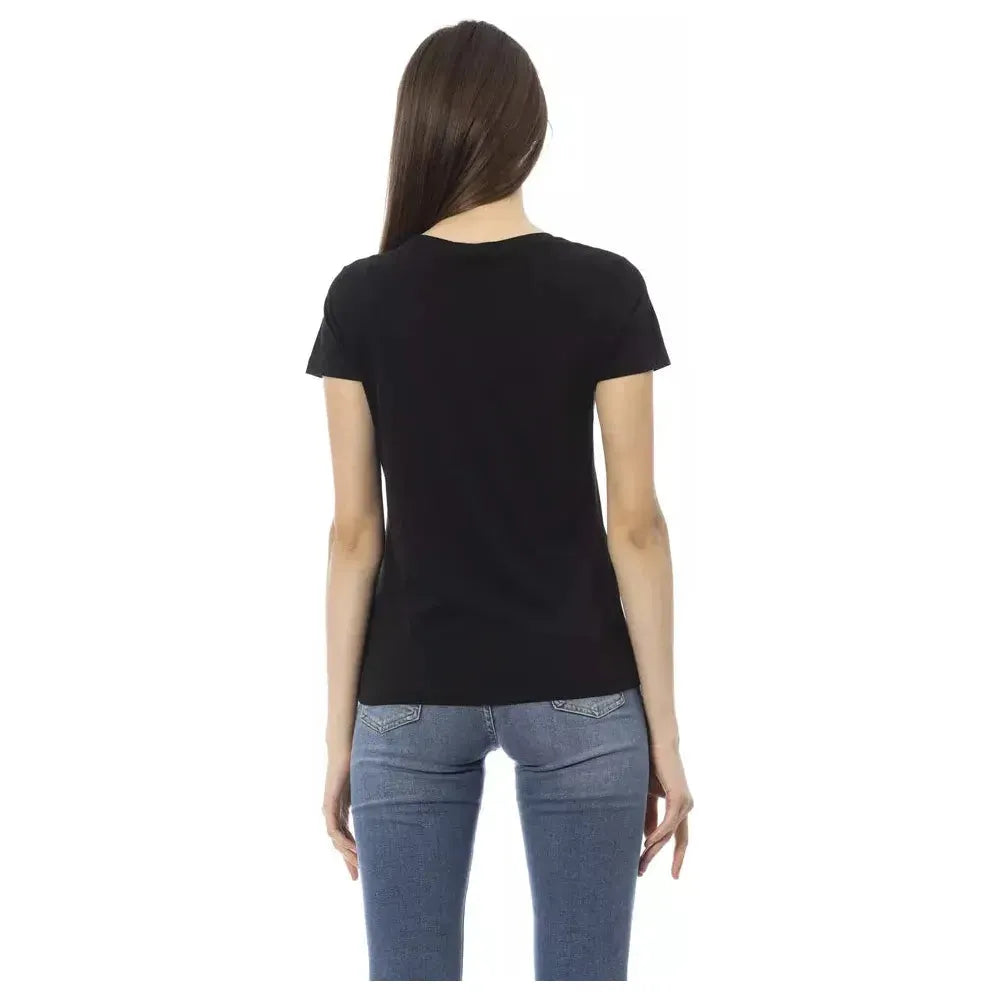 Trussardi Action Black Cotton Women T-Shirt TR-23036-S