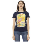 Trussardi Action Chic Blue Short Sleeve Round Neck Tee TRAC-23027-M-FBB-123
