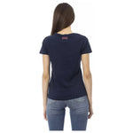 Trussardi Action Chic Blue Short Sleeve Round Neck Tee TRAC-23027-M-FBB-123