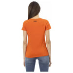 Trussardi Action Orange Cotton Women T-Shirt TR-23069-XL