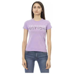 Trussardi Action Purple Cotton Women T-Shirt TR-23009-L