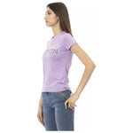 Trussardi Action Purple Cotton Women T-Shirt TR-23009-L