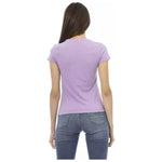Trussardi Action Purple Cotton Women T-Shirt TR-23009-L