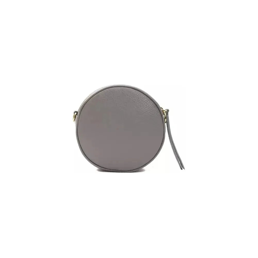 Pompei Donatella Gray Leather Women Crossbody Crossbody Bag Pompei Donatella Slate Gray