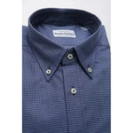 Robert Friedman Blue Cotton Men Shirt RO-20455-M