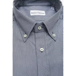 Robert Friedman Blue Cotton Men's Shirt RO-20462-M