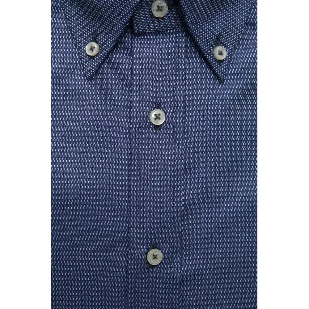 Robert Friedman Blue Cotton Men Shirt RO-20455-M