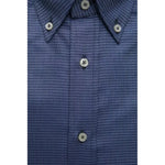 Robert Friedman Blue Cotton Men Shirt RO-20455-M
