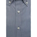 Robert Friedman Blue Cotton Men's Shirt RO-20462-M