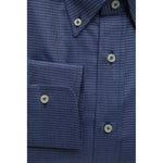 Robert Friedman Blue Cotton Men Shirt RO-20455-M
