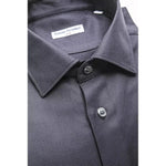 Robert Friedman Blue Cotton Men Shirt RO-20402-M