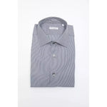Robert Friedman Blue Cotton Men's Shirt RO-20391-M