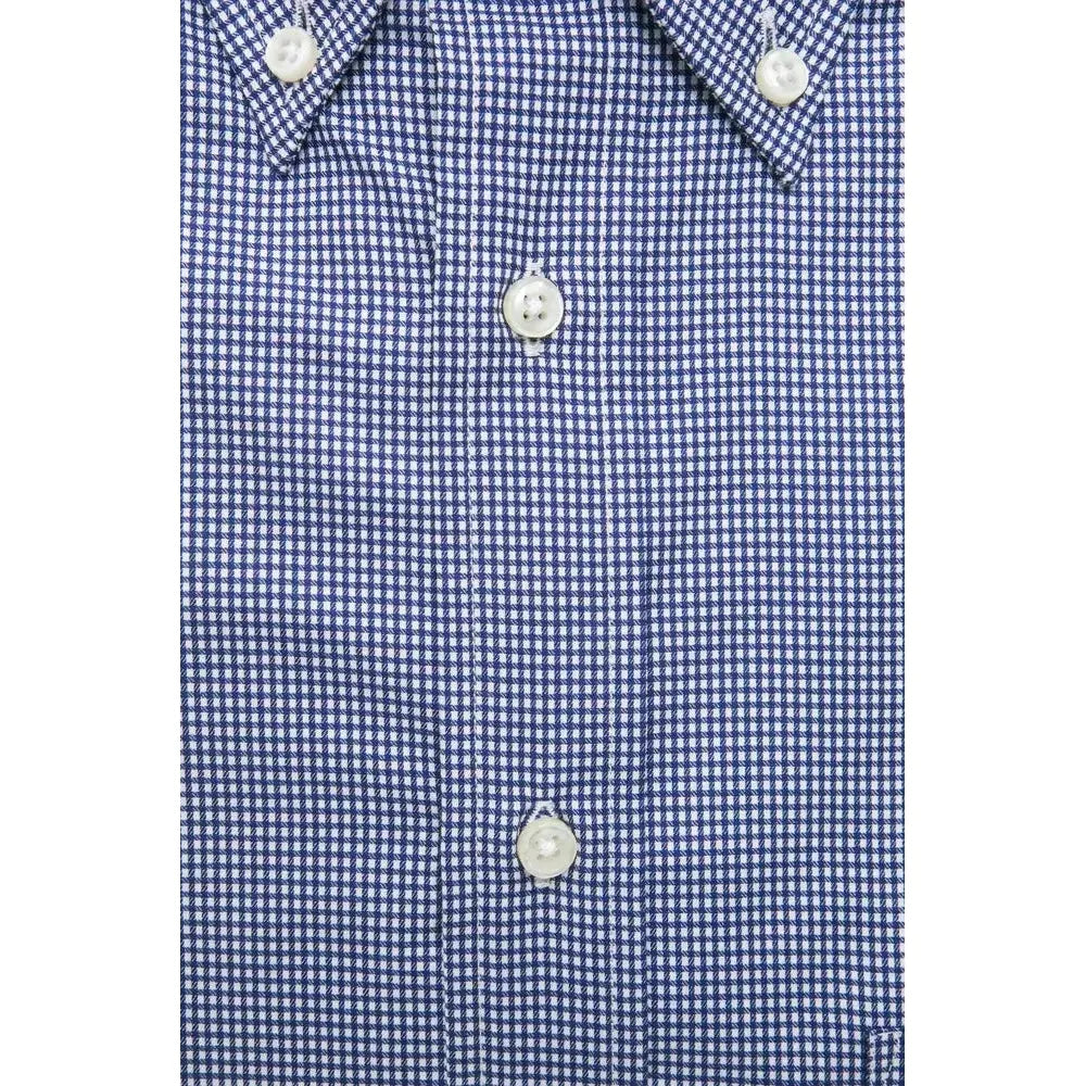 Robert Friedman Blue Cotton Men Shirt RO-20463-M