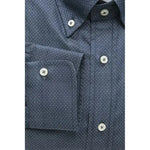Robert Friedman Blue Cotton Men Shirt RO-20460-M