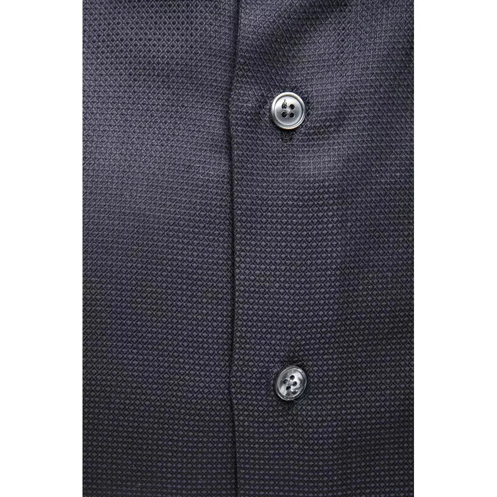 Robert Friedman Blue Cotton Men Shirt RO-20402-M