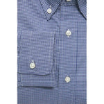 Robert Friedman Blue Cotton Men Shirt RO-20463-M