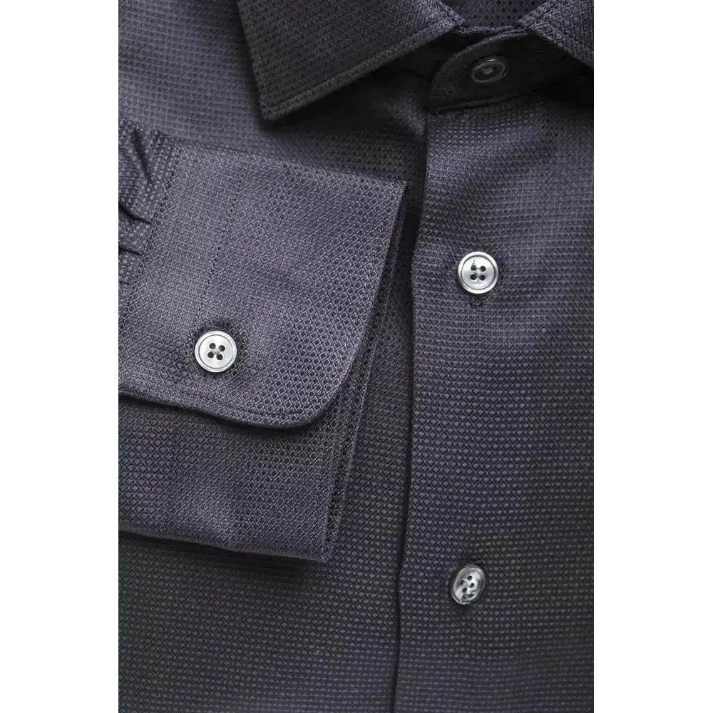 Robert Friedman Blue Cotton Men Shirt RO-20402-M