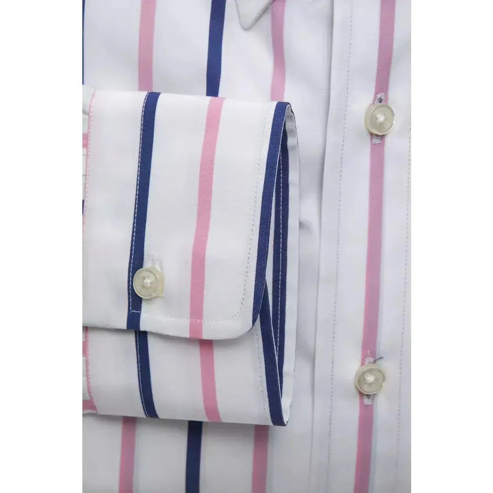 Robert Friedman White Cotton Men Shirt Robert Friedman Gray