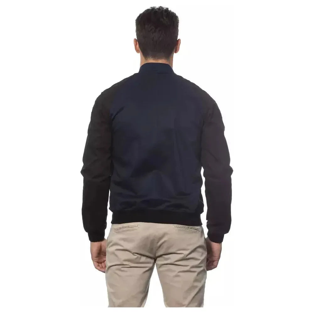 Verri Blue Cotton Men Bomber Jacket VE-18318-IT46 | S