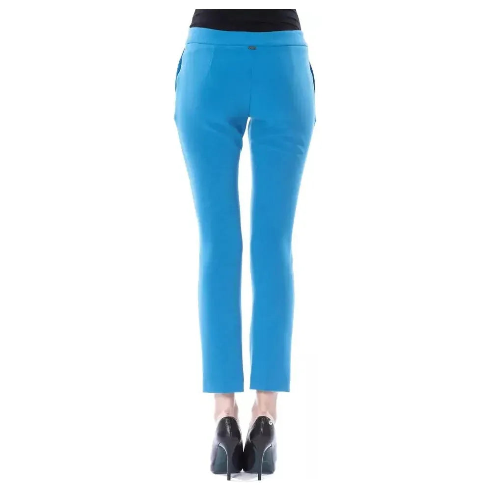 BYBLOS Light Blue Polyester Women Skinny Pant BYBLOS