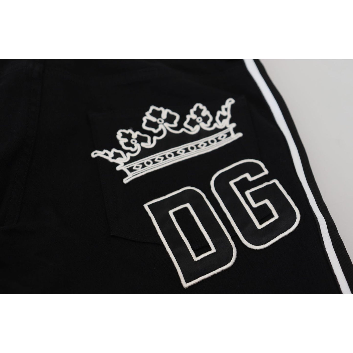 Dolce & Gabbana Black Cotton DG Crown Men Denim Jeans PAN72972-48