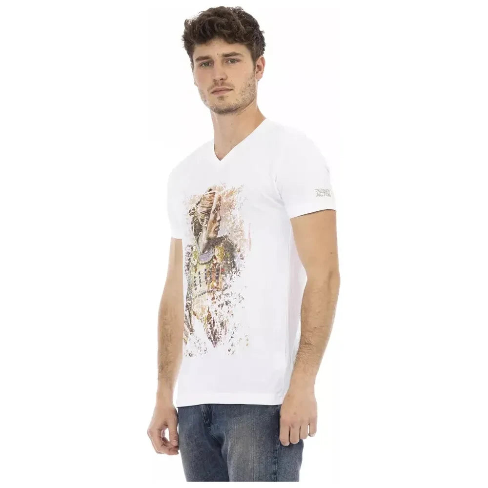 Trussardi Action Elegant V-Neck Short Sleeve T-Shirt Trussardi Action Misty Rose