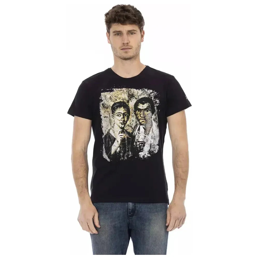 Trussardi Action Black Cotton Men T-Shirt TR-22815-S