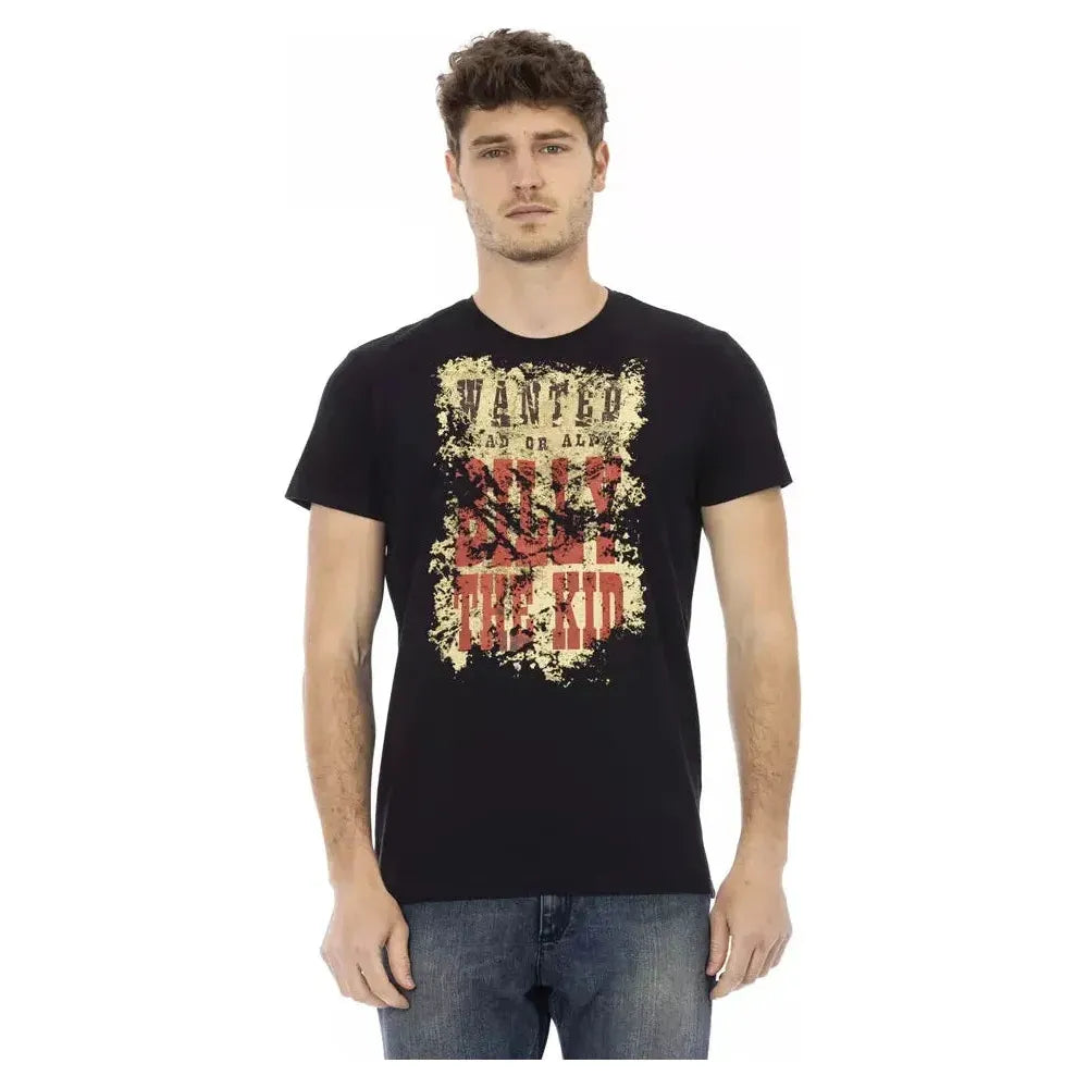 Trussardi Action Black Cotton Men T-Shirt TR-22811-M