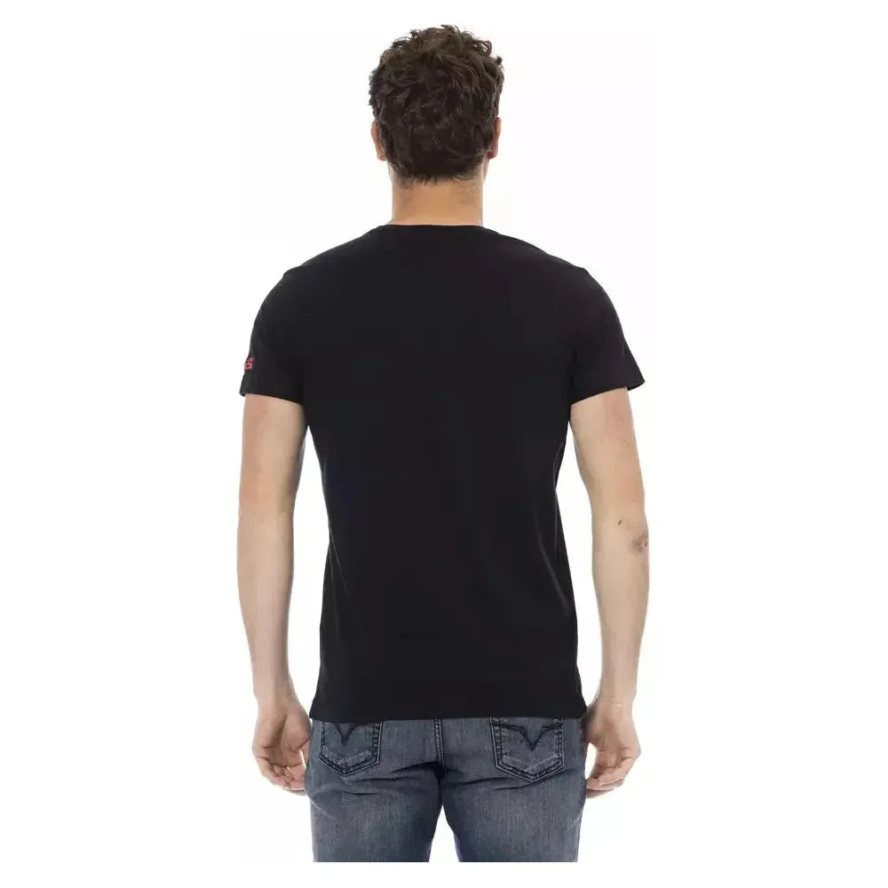 Trussardi Action Black Cotton Men T-Shirt TR-22811-M