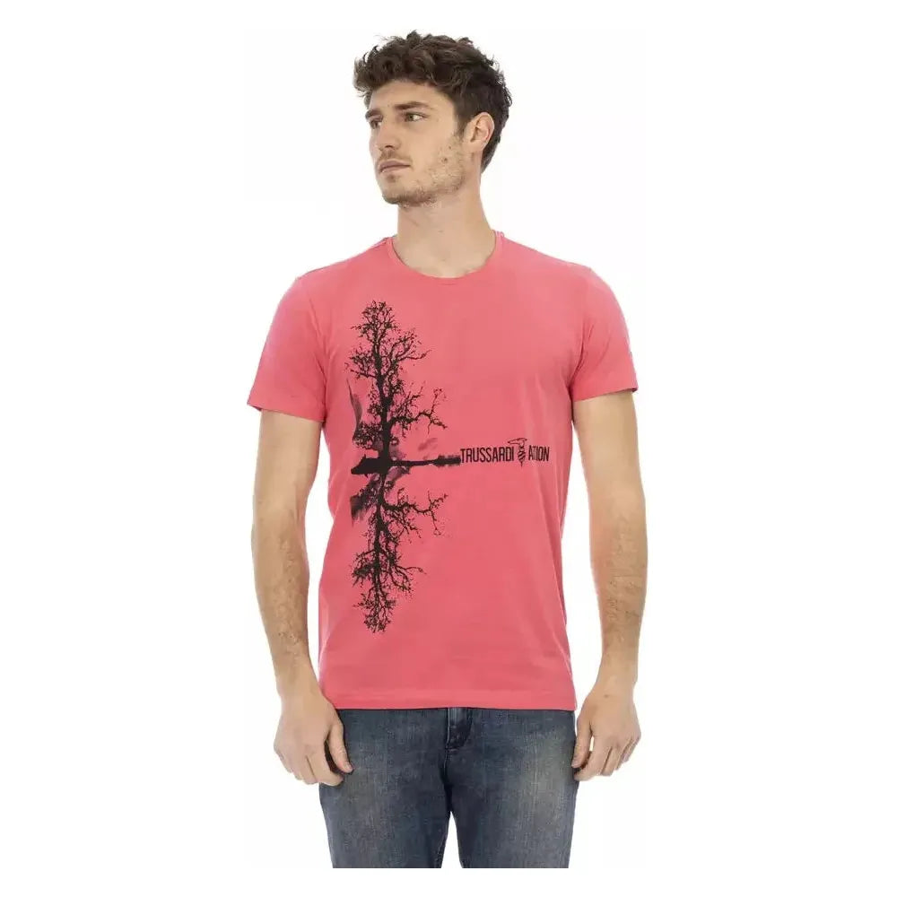 Trussardi Action Multicolor Cotton Men T-Shirt