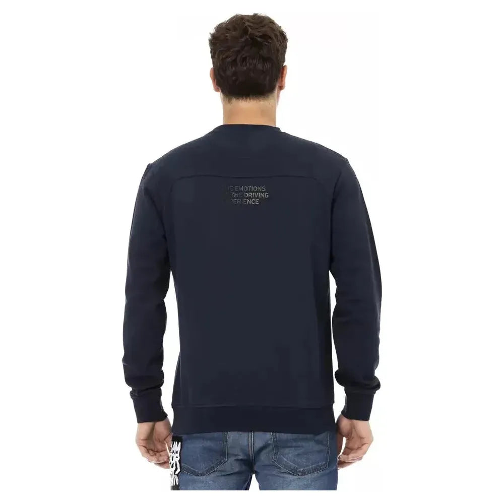 Automobili Lamborghini Blue Cotton Men Sweater Automobili Lamborghini Dark Slate Gray
