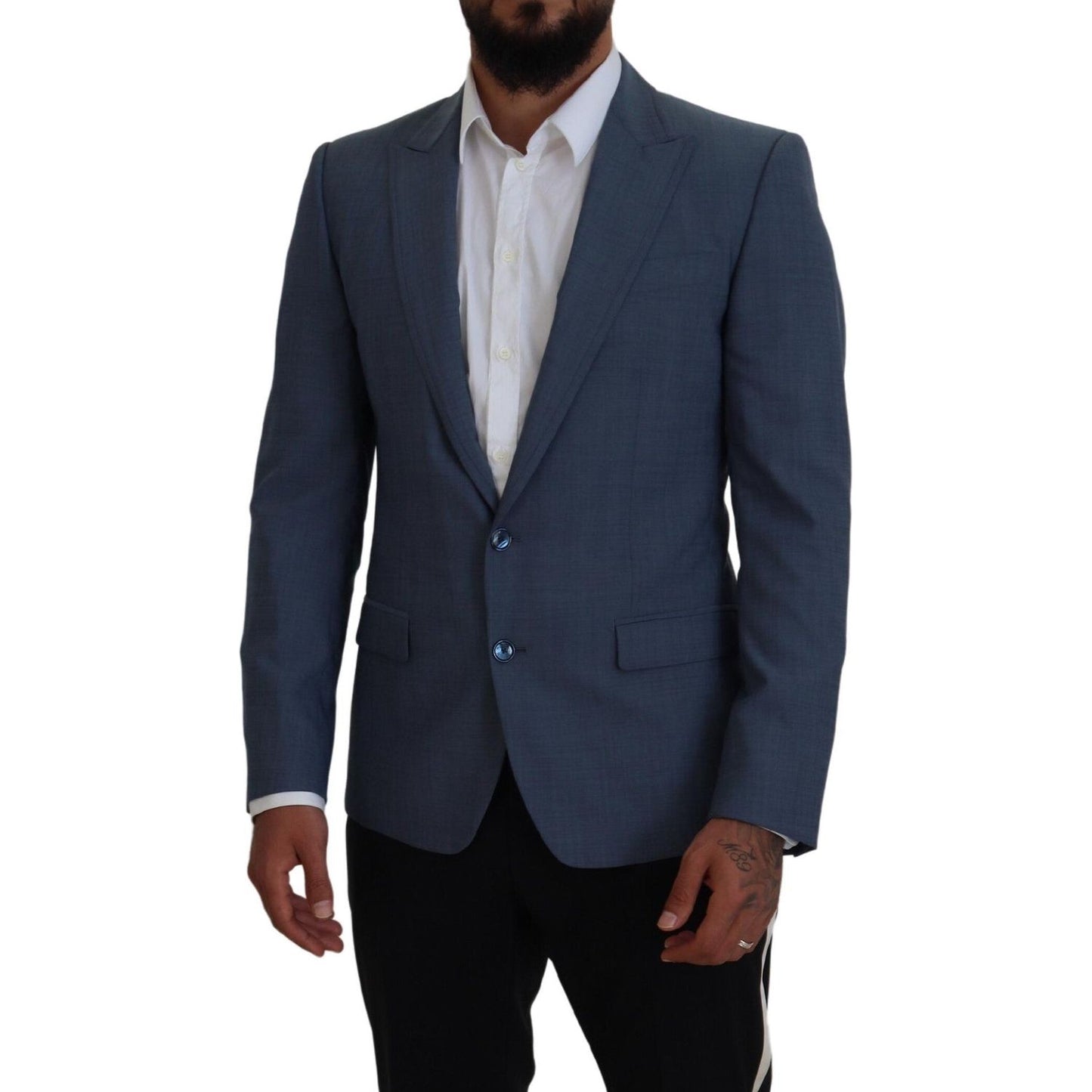 Dolce & Gabbana Elegant Blue Single Breasted Sport Blazer Dolce & Gabbana Dark Slate Gray