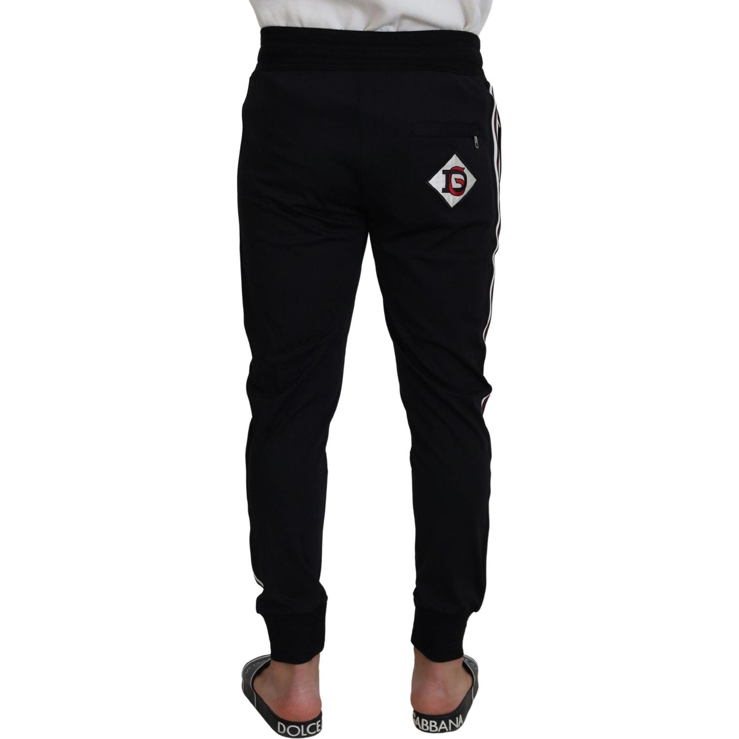 Dolce & Gabbana Black DG Print Mens Jogger Pants
