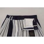 Dolce & Gabbana White Cotton Striped Cropped Pants PAN73260 - 46