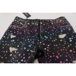 Dolce & Gabbana Black Multicolor Print Tattered Denim Jeans PAN73302 - 50