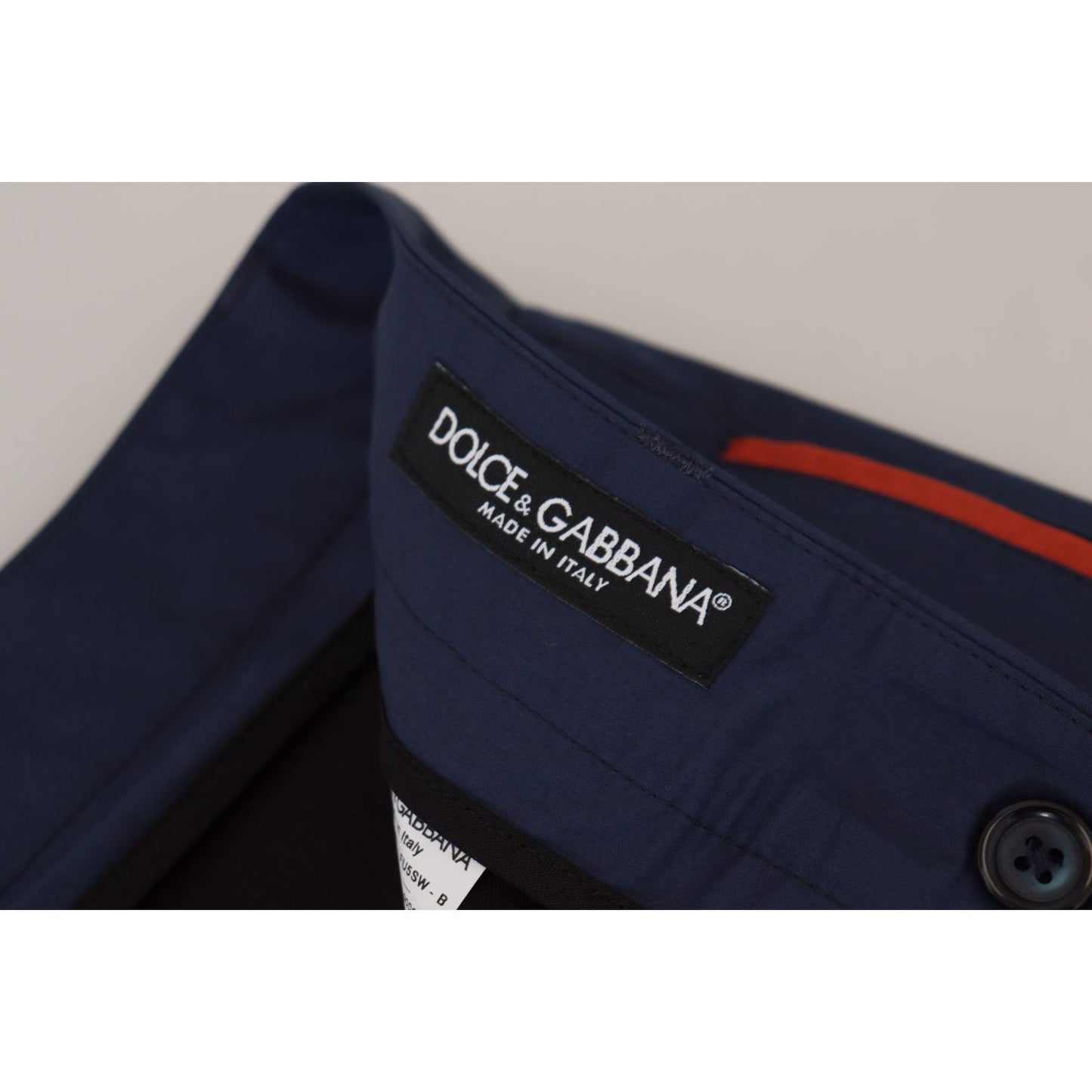 Dolce & Gabbana Elegant Blue Cotton Silk Pants Dolce & Gabbana Gray